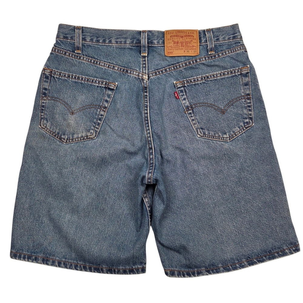 Vtg‎ Levi's 550 Made in USA Denim Relaxed Fit Shorts Mens 36 Fits 34 Y2K 2000